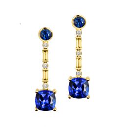 Orecchino Élisabeth Ière - Zaffiro, diamante & Oro giallo