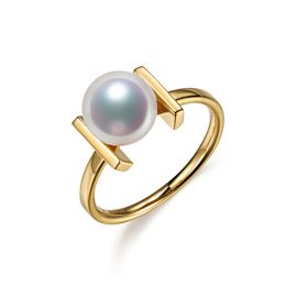Anello Otohiko - Oro Giallo e Perla Akoya Giappone
