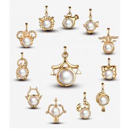 Ciondolo Zodiakku - Oro Giallo e Perla Akoya Bianca