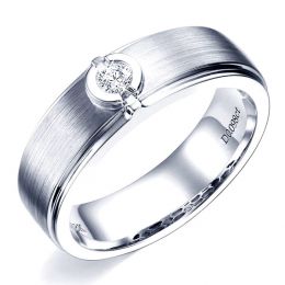 Anello Uomo in Oro bianco 18k e Diamante | Lorenzo