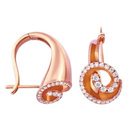 Orecchini Salina - Monachella da Donna in Oro Rosa e Diamanti