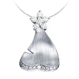 Ciondolo chiffre 8 - Oro rosa 18cts - Diamanti 0.024ct