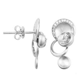 Orecchini Antioco - Pendenti da Donna in Oro Bianco e Diamanti