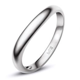 Fede nuziale uomo. Oro bianco 3.00gr - Diamante 0.009ct | Viktor