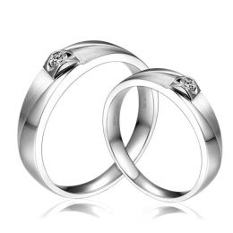 Fede nuziale platino coppia 