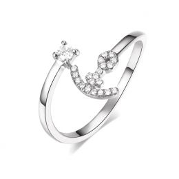 Anello Ancora per Donna -  Oro Bianco 18ct e Diamanti VS/G | Gemperles