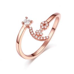 Anello Ancora per Donna -  Oro Rosa 18ct e Diamanti VS/G | Gemperles