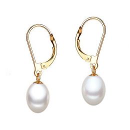 Orecchini Isis - Perle Acqua Dolce Bianche - Monachella Oro Giallo