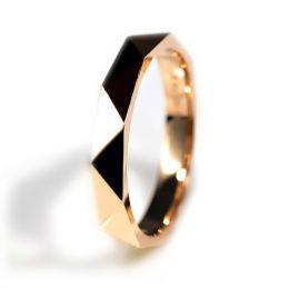 Anello Uomo Triangulaire - Oro Rosa Finitura Lucida