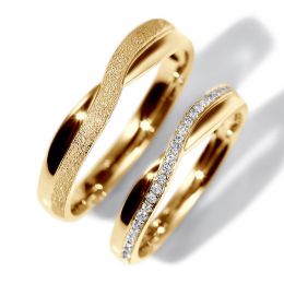 Fedi Nuziali Coppia Golden River - Oro Giallo