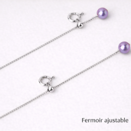 Catena veneziana 45 cm Oro bianco 18ct, Regolabile 35-45 cm, 1,0g