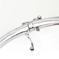 Braccialetto Giunco Maria - Oro Bianco, Perle Tahiti