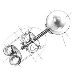 Orecchini Albrizzi - Perle d'Acqua Dolce Bianche, Oro Giallo