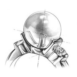 Anello Voluptueuse - Oro Bianco, Perla d'Acqua Dolce