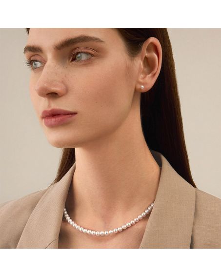 Collana di Perle Akoya Musashi - Giapponesi Bianche - 5.5/6mm, AAA | Gemperles