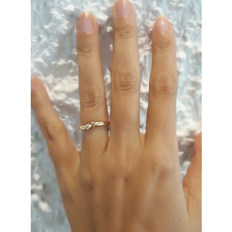 Fede Nuziale per Donna Merry - Oro Giallo e Diamante Solitario