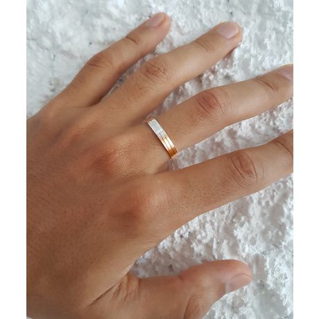 Fede Uomo - 2 Ori 4.00gr - Diamanti 0.018ct