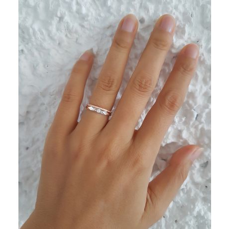 Fede Nuziale da Donna Chira - Oro Bianco e Rosa