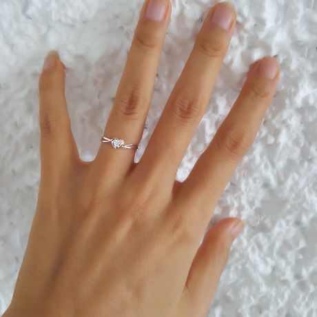 Anello di Fidanzamento Cuore Mio - Platino & Diamante Solitario | Gemperles