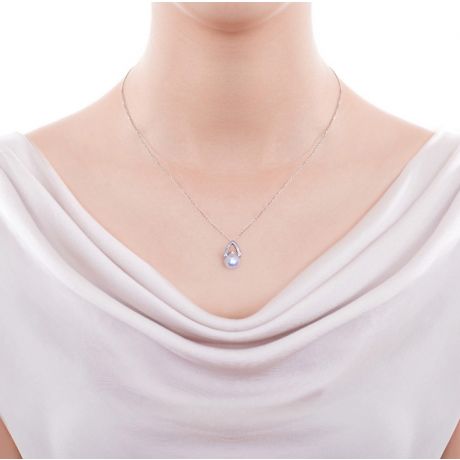 Ciondolo e Orecchini Masako dal Giappone. Perle Akoya, Oro bianco, diamanti