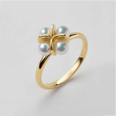 Anello Trèfle - Oro Giallo & Perla Akoya