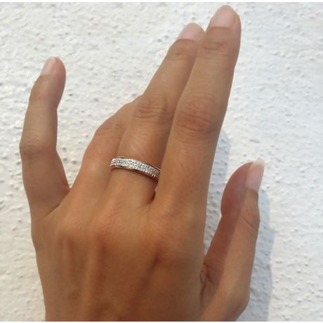 Fede Donna - Oro rosa 6.50gr - Diamanti 0.653ct