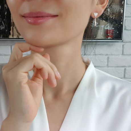 Orecchini Pendenti Anastasia - Oro Rosa & Diamanti