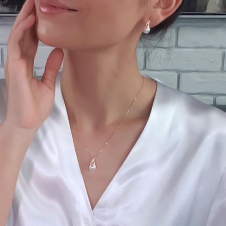 Parure Michiko - Oro Giallo, Diamanti & Perle Akoya