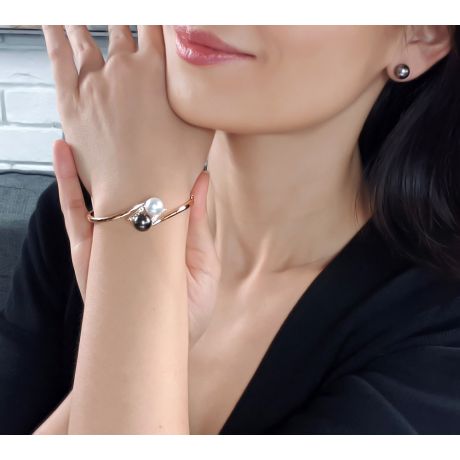 Braccialetto Motu Iti - Oro Giallo, Perle Tahiti e Australia