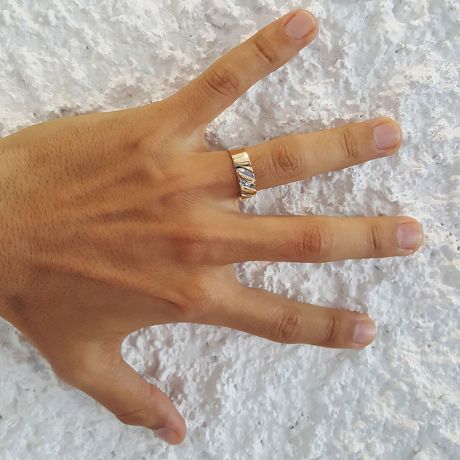 Anello per Uomo in Oro giallo 18kt & Diamante VS/G | Marcus