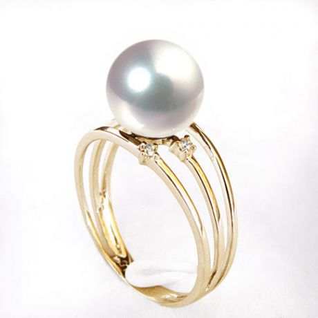 Anello Blossom - Oro Giallo e Perla Akoya Giappone