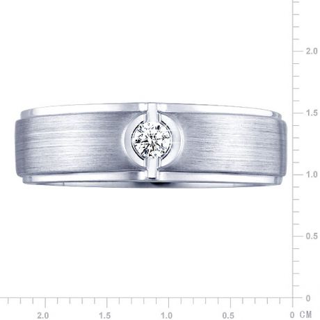 Anello Uomo in Oro bianco 18k e Diamante | Lorenzo