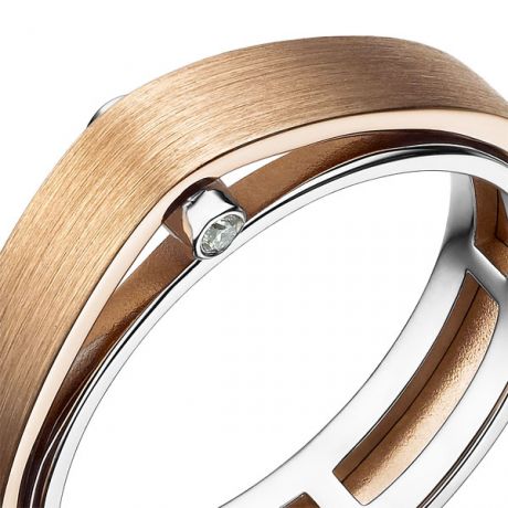 Anello da Uomo Montserrat - Oro Rosa/Bianco e Diamante