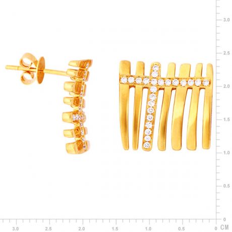 Orecchini Chergui - Pendenti da Donna in Oro Giallo e Diamanti