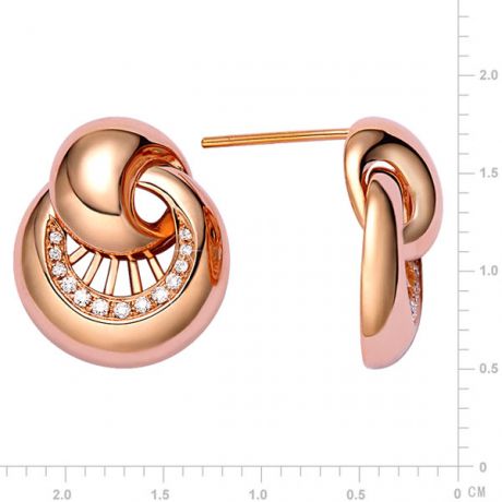 Orecchini Salamina - Pendenti da Donna in Oro Rosa e Diamanti