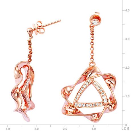 Orecchini Maddelena - Pendenti da Donna in Oro Rosa e Diamanti