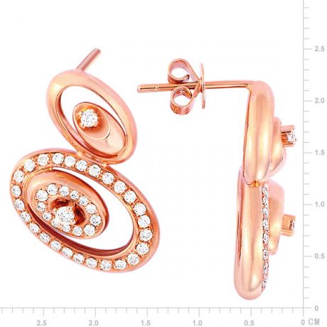 Orecchini San Pietro - Pendenti da Donna in Oro Rosa e Diamanti