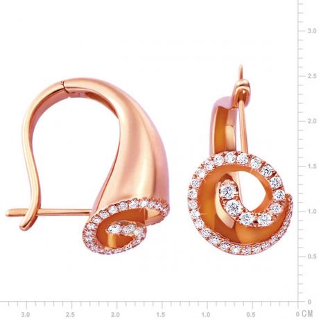 Orecchini Salina - Monachella da Donna in Oro Rosa e Diamanti