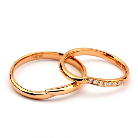 Fede Nuziale Pritella - Anello Donna in Oro Rosa & Diamanti