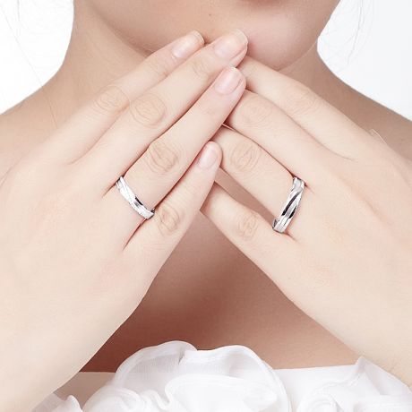 Fedi Nuziali Mignonne & Bhalcan - Oro Bianco 18kt e Diamanti