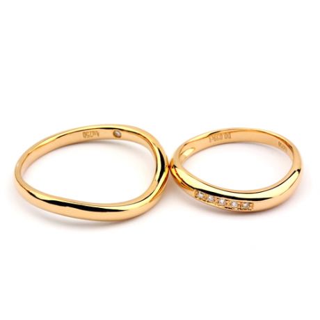 Fede nuziale Coppia Clotilde & Lloyd Jaune