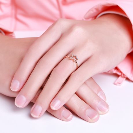Anello Stellare - Oro Rosa & Diamanti
