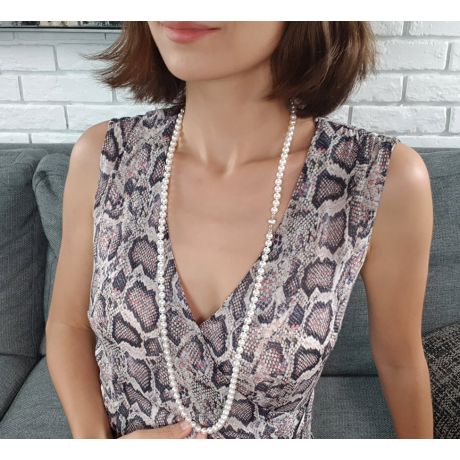 Collana Akira - Perle Bianche Akoya Giapponesi 6.5/7mm 