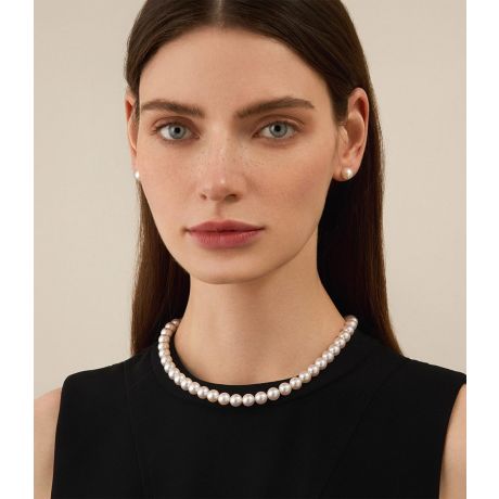 Collana Nara - Perle Bianche Akoya - 8/8.5mm, GEMMA / HANADAMA