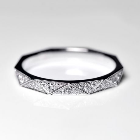 Veretta a 3/4 di Giro Triangulaire - Platino & Diamanti