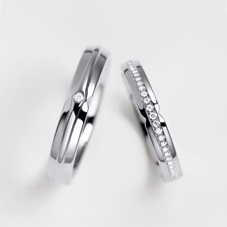 Fedi nuziali Matrimonio Diego Frida Platino