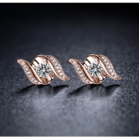 Orecchini A Lobo Maria - Oro Rosa & Diamanti