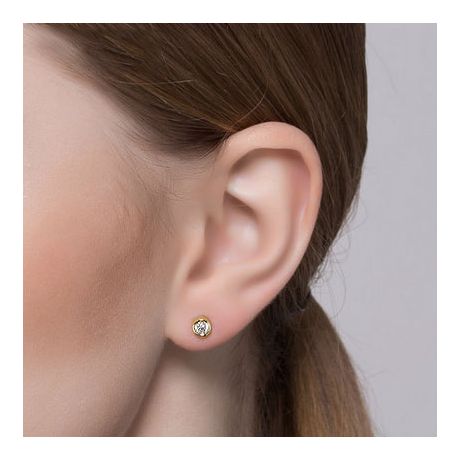 Orecchini Ladislas - Punto Luce da Donna in Oro Giallo con Diamanti