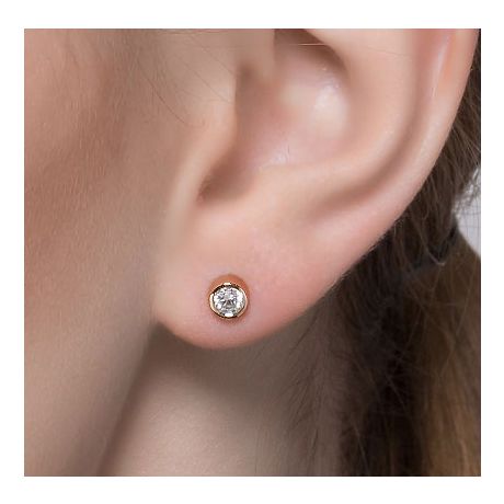 Orecchini Ladislas - Punto Luce da Donna in Oro Rosa con Diamanti