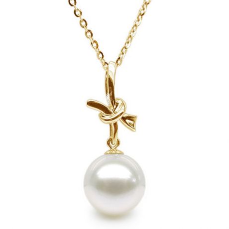 Ciondolo Nodo Misterioso - Oro Giallo 18kt e Perla d'Acqua Dolce